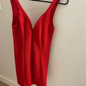 Red mini dress